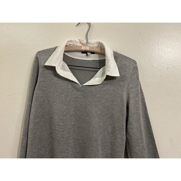 Adrianna papell Women’s V-neck Sweater Vest And Layered Blouse Size Medium - Picture 9 of 12